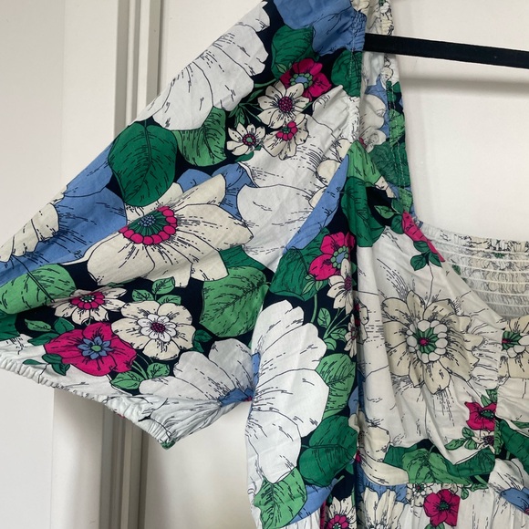 Floral puff sleeve mini dress - Picture 4 of 7